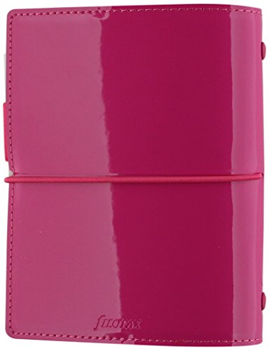 Filofax Pocket Domino Patent hot pink organiser