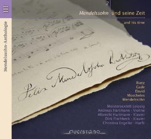 CD cover featuring handwritten musical notes and Felix Mendelssohn’s signature.