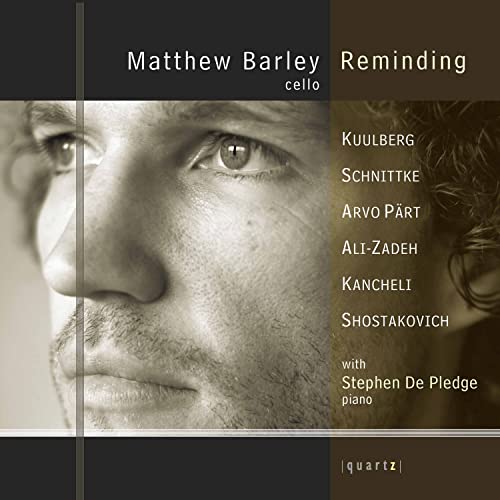 CD cover: close-up of a man’s face, text listing composers and musicians.
