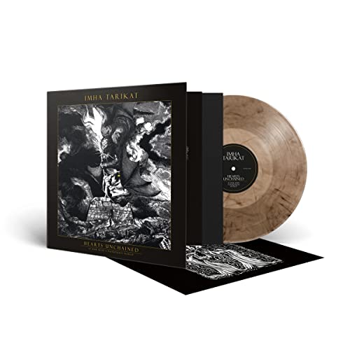 Vinyl record and black box set with detailed, dark artwork.