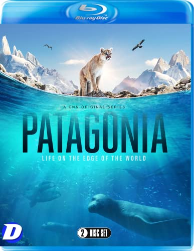 Patagonia Blu-ray cover featuring a cougar, mountains, and underwater wildlife.