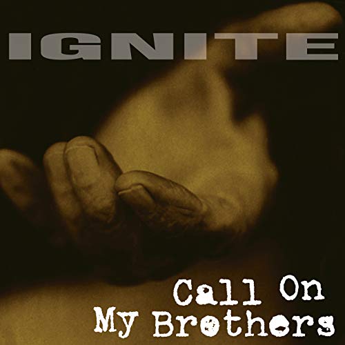 Close-up of hands and face with band name "Ignite" and album title.