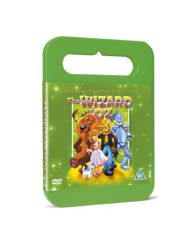 Green DVD case with cartoon characters from "The Wizard of Oz" on the front.