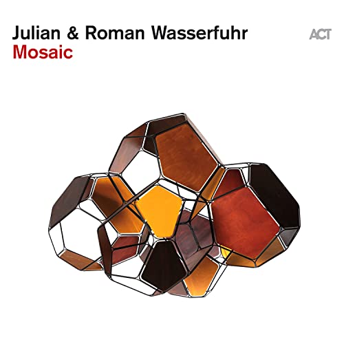 CD cover for "Mosaic" by Julian & Roman Wasserfuhr, abstract geometric design.