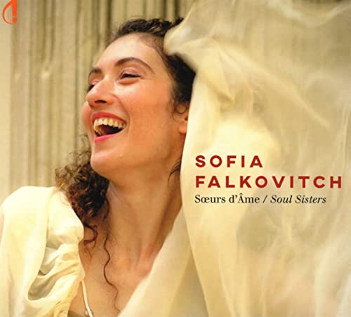 CD cover featuring smiling woman, Sofia Falkovitch, with flowing fabric.