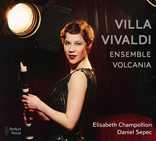 CD cover featuring a woman with a clarinet, stage lights, and text.