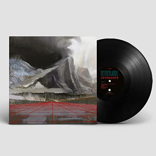 Netherlands - Severance vinyl record with mountain and grid artwork.