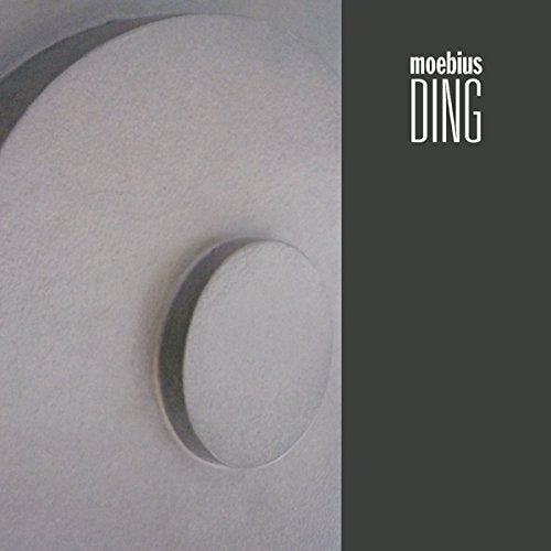 "CD cover with purple background, white text 'moebius DING', and abstract circular design."