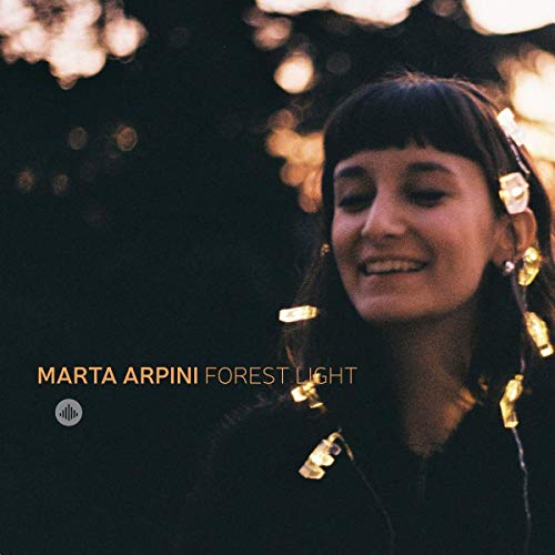 "CD cover featuring a smiling woman with fairy lights in her hair."