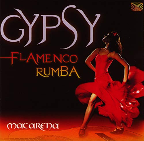 CD cover: woman in red dress posing for "Gypsy Flamenco Rumba" album.