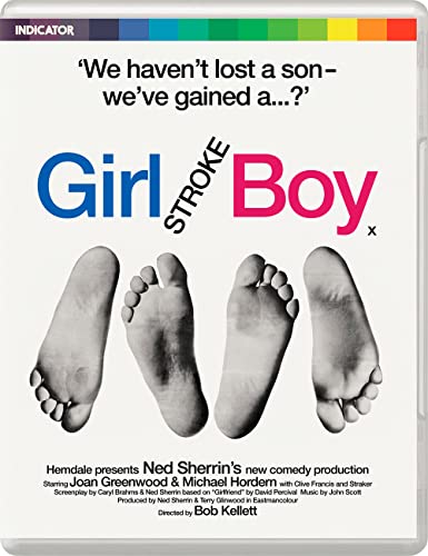 Blu-ray cover for "Girl Stroke Boy" featuring feet and bold text.