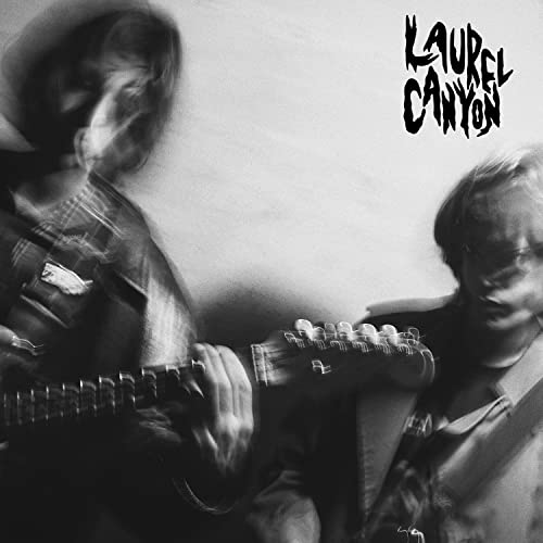 Black and white CD cover with blurred figures playing guitars.