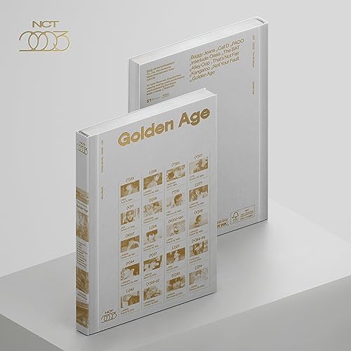 NCT "Golden Age" album, packaged as a pale gold, book-like CD case.