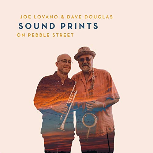 Album cover featuring Joe Lovano and Dave Douglas with a sunset backdrop.