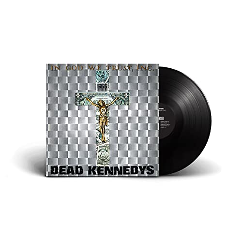 Dead Kennedys vinyl record with cross and dollar bill cover art.
