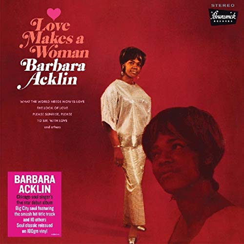 1960s album cover featuring Barbara Acklin in a silver suit.