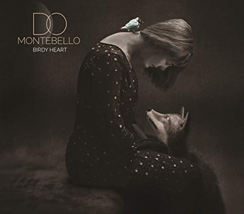 CD cover: woman with bird and fox, dark and moody aesthetic.
