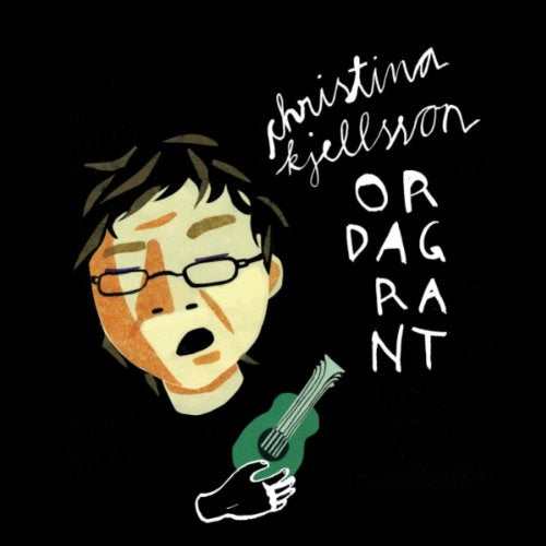 CD cover with illustrated portrait of a woman holding a ukulele.