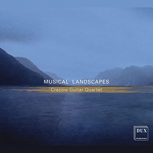 CD case featuring the Cracow Guitar Quartet, likely with landscape imagery.