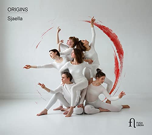 CD cover: group of dancers in white, with red brushstroke circle.
