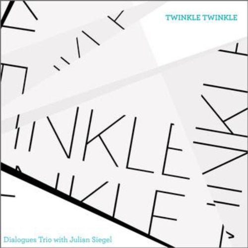 "Album cover with 'Twinkle Twinkle' in black and turquoise text on a white background."