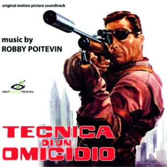 CD cover: man with gun, city skyline, red text "Tecnica Di Un Omicidio".
