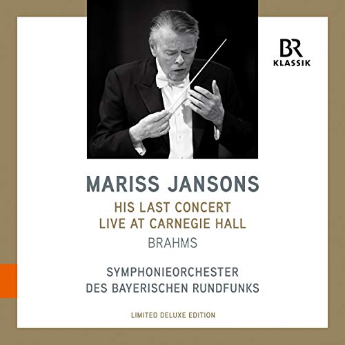 Mariss Jansons conducting, album cover for his last Carnegie Hall concert.