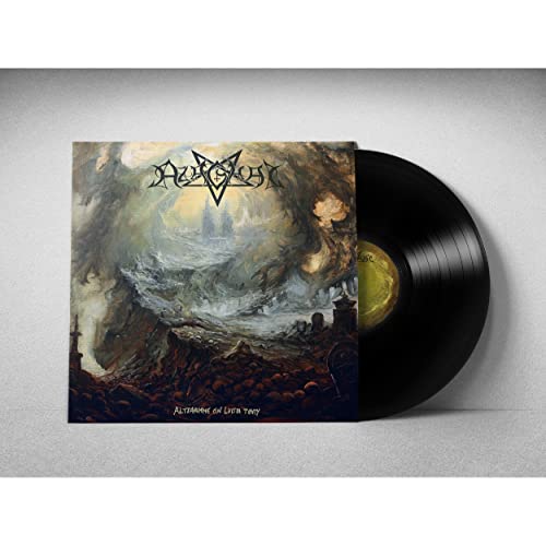Azaghal vinyl record with dark, atmospheric landscape album art.