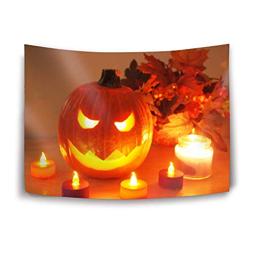 CD cover featuring a carved pumpkin surrounded by autumn leaves and candles.