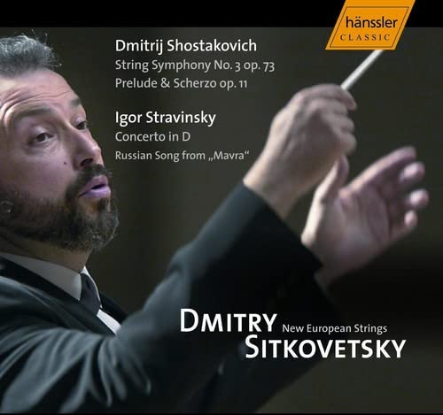 CD cover featuring portrait of Dmitry Sitkovetsky conducting, with text details.