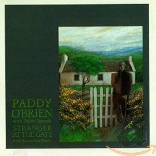 CD cover: rural Irish landscape with a house and figure.