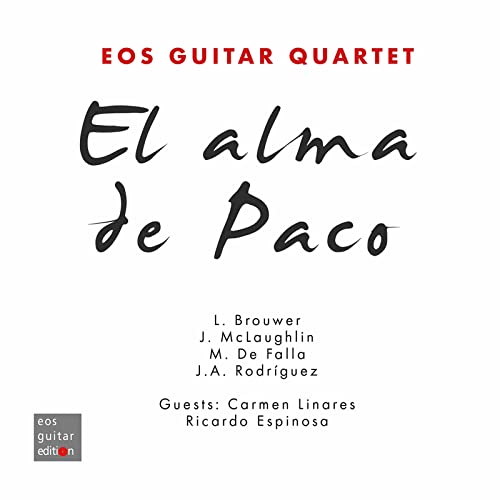 CD cover for “El alma de Paco” by Eos Guitar Quartet.