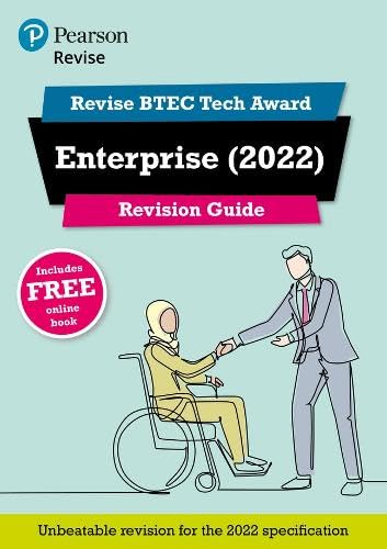 Pearson REVISE BTEC Tech Award Enterprise 2022 Revision Guide inc online edition - 2023 and 2024 exams and assessments: for home learning, 2022 and 2023 assessments and exams