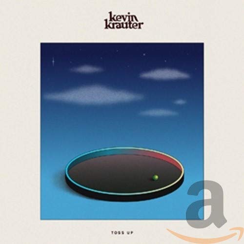 Album cover for Kevin Krauter’s “Toss Up” featuring a green ball on a disc.