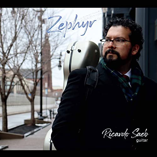 CD cover featuring a man with a guitar and city background.