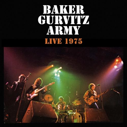 Baker Gurvitz Army live concert photo with band members on stage.