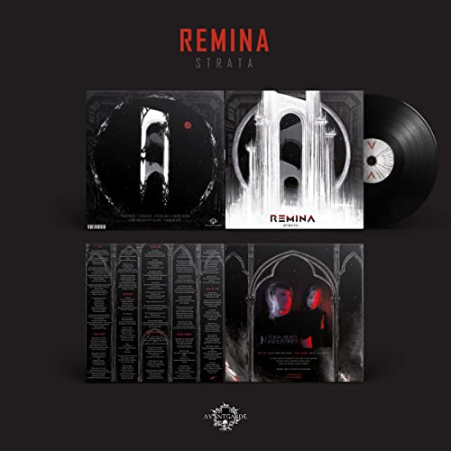 Remina "Strata" vinyl record with dark, architectural album art.