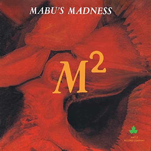 Album cover for Mabus Madness’ “M²” with red floral background.