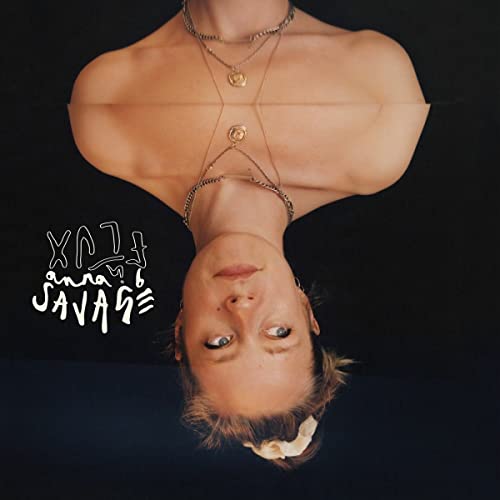 Album cover for Anna B Savage’s “Influx” featuring a distorted portrait.