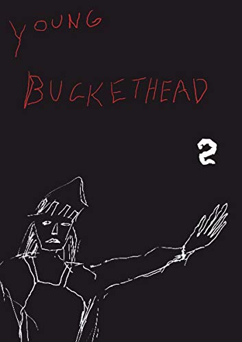 DVD cover for "Young Buckethead 2" with white sketch on black background.