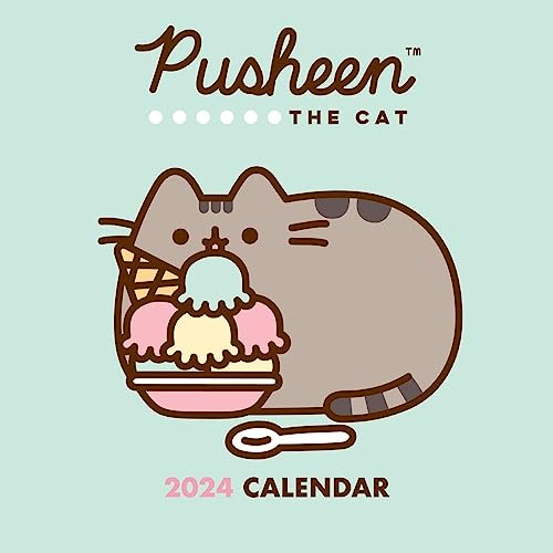 Pusheen 2024 Calendar, Month To View Square Wall Calendar, Official Product