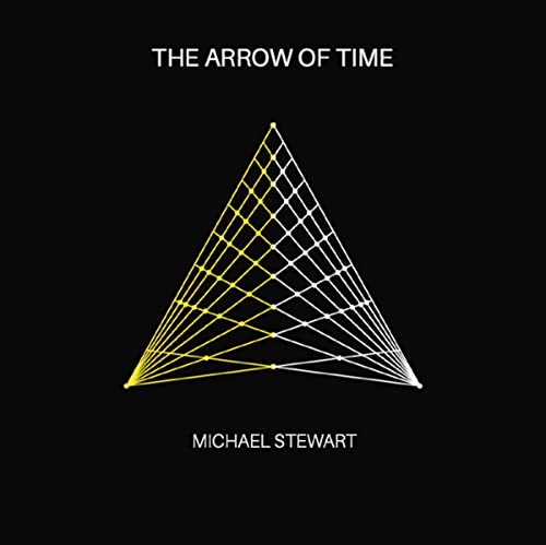 CD cover for Michael Stewart’s “The Arrow of Time” with geometric design.
