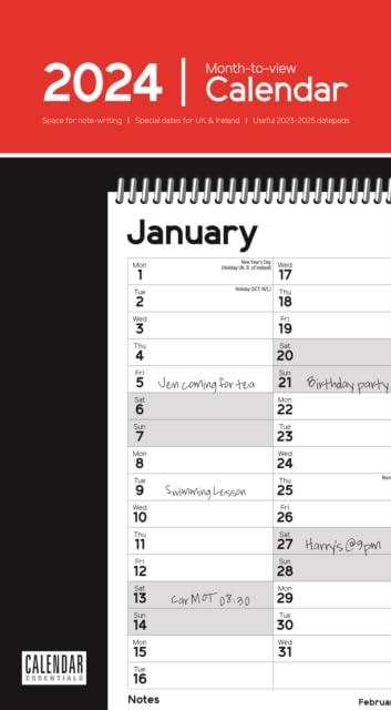 Essential Calendar Stubby Slim Calendar 2024