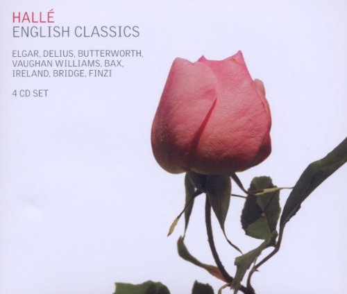 CD cover: pink rose with text listing composers – Elgar, Vaughan Williams.