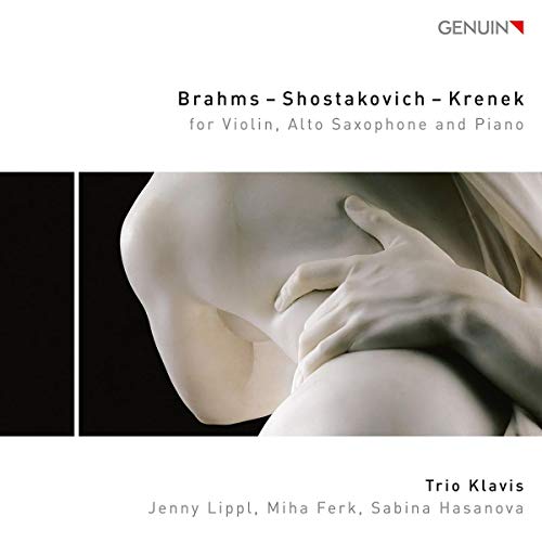 CD cover: sculpture detail, text listing composers and performers.