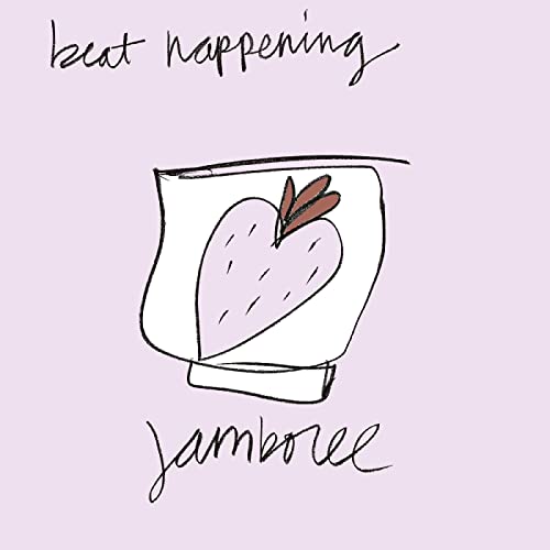 Beat Happening’s “Jamboree” album cover: a purple heart in a white box.