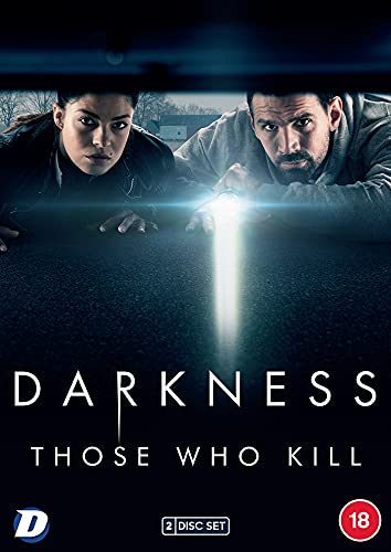 DVD cover for “Darkness: Those Who Kill” featuring two detectives with a flashlight.