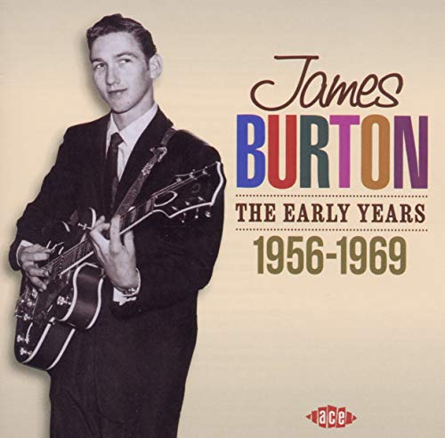 James Burton with guitar, album cover for "The Early Years 1956-1969".