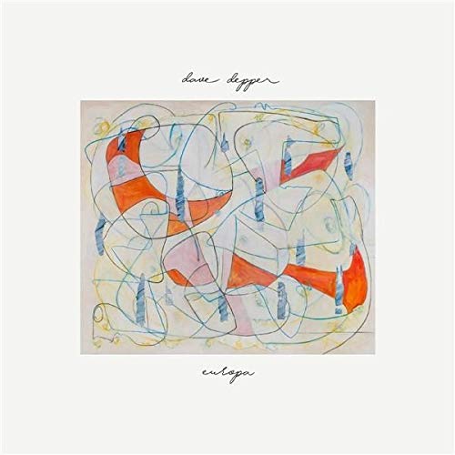 The image depicts a CD cover with an abstract painting and artist's name.