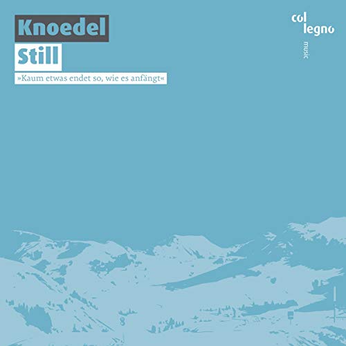 CD cover for Knoedelās āStillā with blue gradient and mountain silhouette.